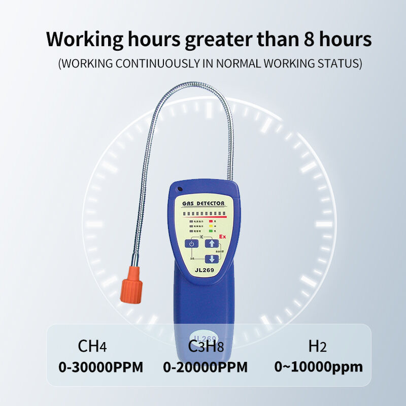 Waterproof 50ppm Gooseneck Gas LPG Detector 180mm×72mm×36mm