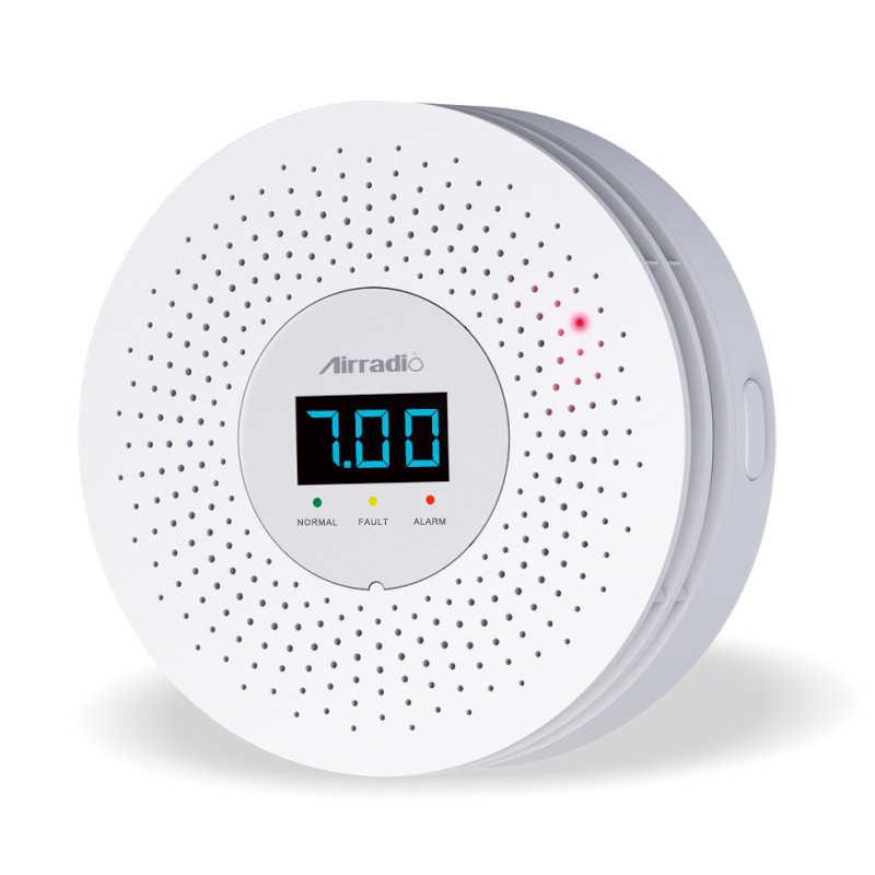 5V Indoor Independent Natural Gas LPG Smoke Detector With LCD Display