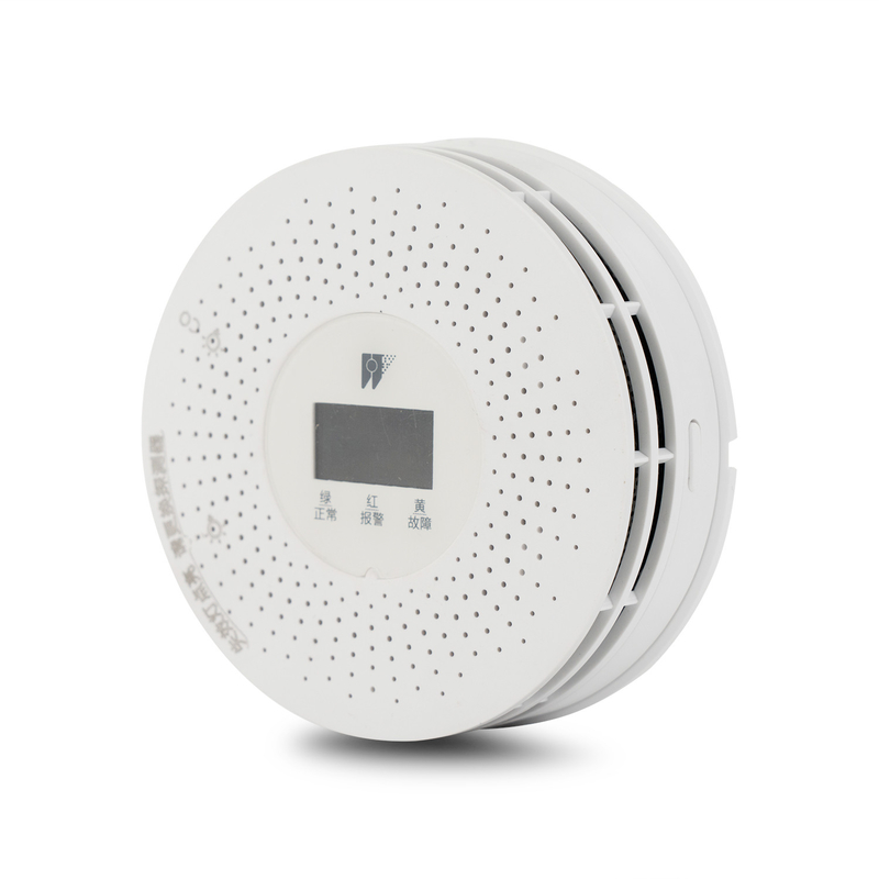 5V Indoor Independent Natural Gas LPG Smoke Detector With LCD Display