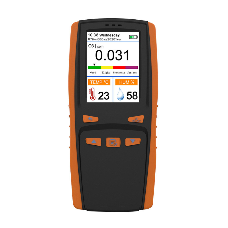TFT LCD Screen Portable Gas Detector Self Calibration Function Toliet Ozone O3 Detector